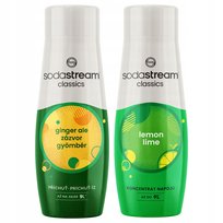 2X Syrop Do Saturatora Sodastream Imbir Ginger + Cytryna Limonka Lemon Lime