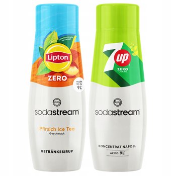 2x Syrop SodaStream Herbata Lipton Ice Tea Peach Zero Bez Cukru + 7UP Free - SodaStream