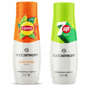 2x Syrop Sodastream Lipton Ice Tea Peach Brzoskwinia + 7UP Free ZERO Cukru - SodaStream