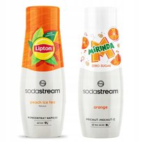 2x Syrop Sodastream Lipton Ice Tea Peach Brzoskwinia + Mirinda Zero Cukru