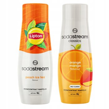 2x syrop Sodastream Lipton Ice Tea Peach Brzoskwinia + Orange Mango Zero - SodaStream