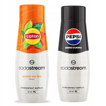 2x Syrop Sodastream Lipton Ice Tea Peach Brzoskwinia + Pepsi MAX Bez Cukru - SodaStream