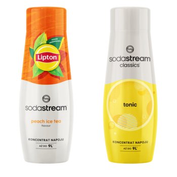 2x Syrop Sodastream Lipton Ice Tea Peach Brzoskwinia + Sodastream Tonic - SodaStream