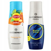 2x Syrop SodaStream Lipton Ice Tea Peach Zero Bez Cukru + Energy Drink
