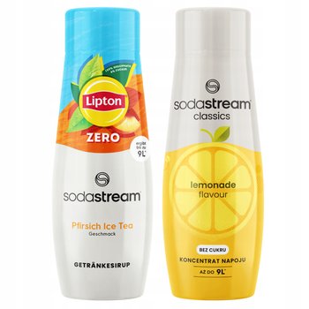 2x Syrop SodaStream Lipton Ice Tea Peach Zero Bez Cukru + Lemoniada Cytryna - SodaStream