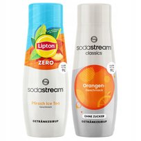 2x Syrop SodaStream Lipton Ice Tea Peach Zero Bez Cukru + Pomarańcza Zero