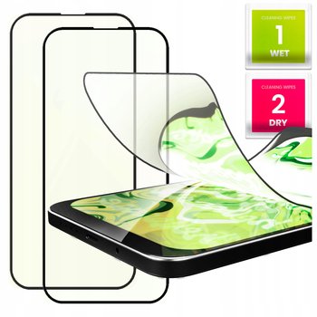 2x Szkło Hybrydowe do iPhone 15 PLUS (szybka 9H, ochronne, na cały ekran) - Hello Case