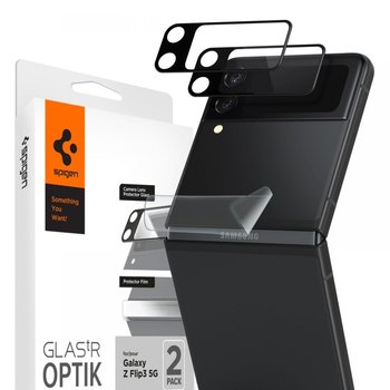 2x Szkło na aparat Spigen Optik do Galaxy Z Flip 3 Black - Spigen
