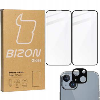 2x Szkło + szybka na aparat BIZON Edge 2 Pack do iPhone 15 Plus - Bizon