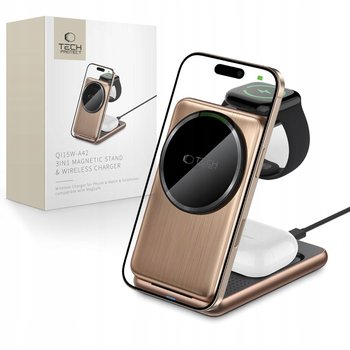 2X Tech-Protect Ładowarka Bezprzewodowa 3W1 Magsafe Desert Gold Do Iphone - Tech-Protect