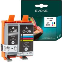 2x Tusz do drukarki Canon PGI-35 CLI-36 XL | czarny + kolor | PGI35 CLI36