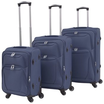 3-częściowy komplet walizek podróżnych, granatowy - vidaXL