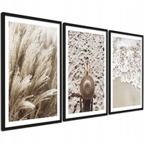 3 Obrazy na ścianę foto-obraz zdjęcie zestaw boho plaża morze 3x 30x40 cm