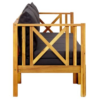 3-osobowa ławka ogrodowa z poduszkami, drewno akacjowe, 179 cm - Shumee