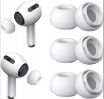 3 pary gumki nakładki douszne Apple Airpods pro 2 ii S M L białe słuchawki