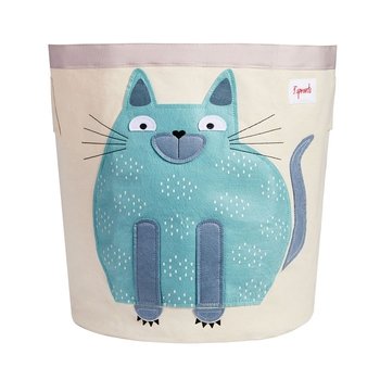 3 Sprouts, Kosz na zabawki, Kot, Blue - 3 Sprouts
