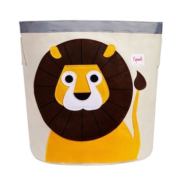 3 Sprouts, Kosz Na Zabawki, Lew, Yellow - 3 Sprouts