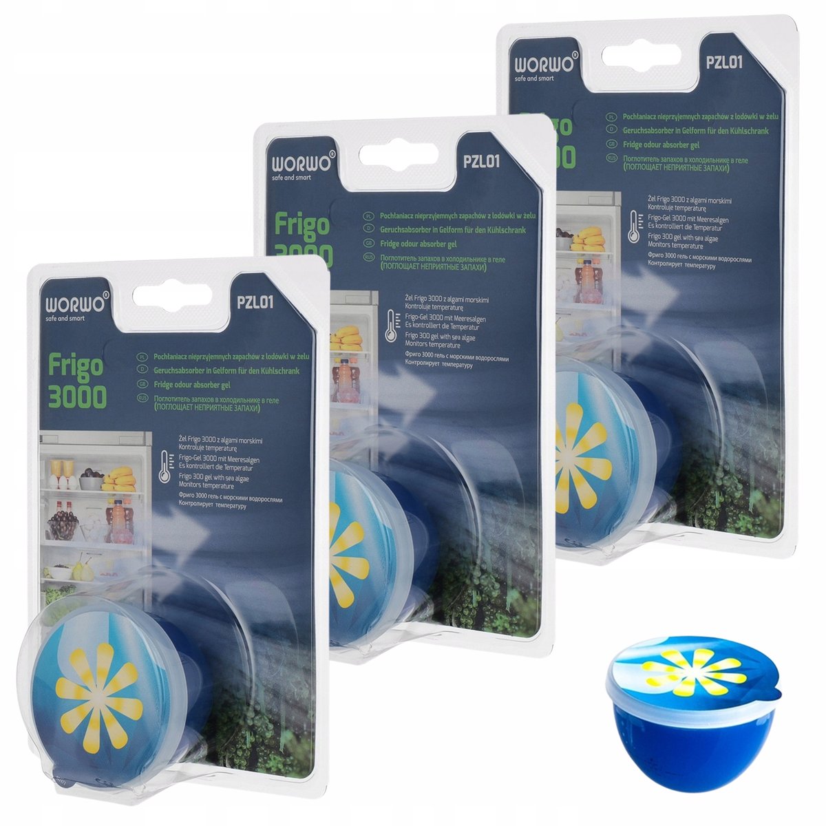 Areose 3 X Pochłaniacz Zapachów Do Lodówek Worwo Pzl01