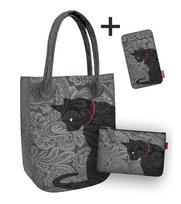 3 za 1 - Torba City Kleks + kosmetyczka + etui na smartfon Bertoni