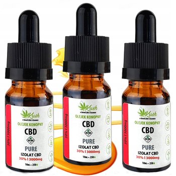 30% olejek KONOPNY CBD | PURE | Izolat CBD | THC FREE | 3 x 10ml - Kush CBD