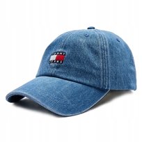 -30% TOMMY JEANS CZAPKA Z DASZKIEM MĘSKA JEANSOWA NIEBIESKA Tommy Jeans