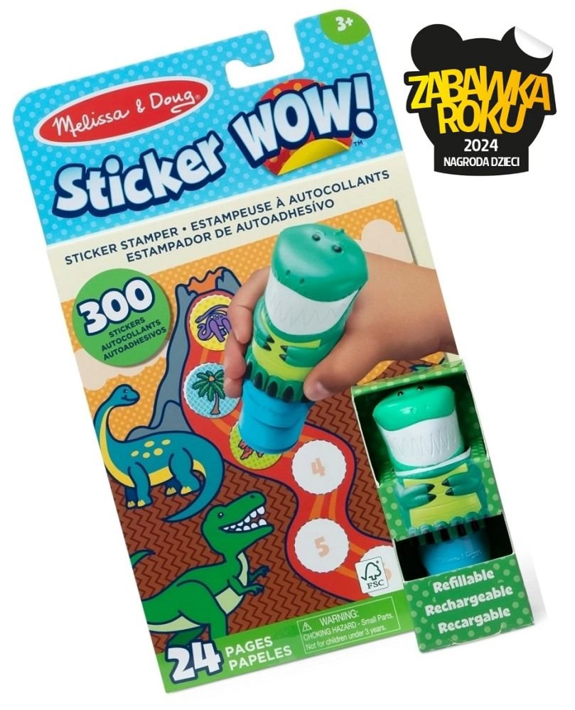 Zdjęcia - Pozostałe zabawki Melissa&Doug 300 naklejek Tygrys - uzupełnienie do stempelków Sticker WOW! 