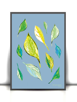 30x40 plakat zielone liście - Annasko