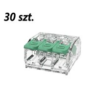 30xZłączka instalacyjna z dźwignią do wszystkich rodzajów przewodów maks. 4mm² 3-przew. EDO413 EDO Technic