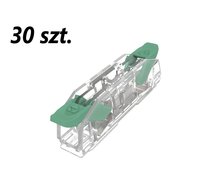 30xZłączka przelotowa instalacyjna z dźwignią do wszystkich rodzajów przewodów maks. 4mm² 2-przew. EDO2411 EDO Technic