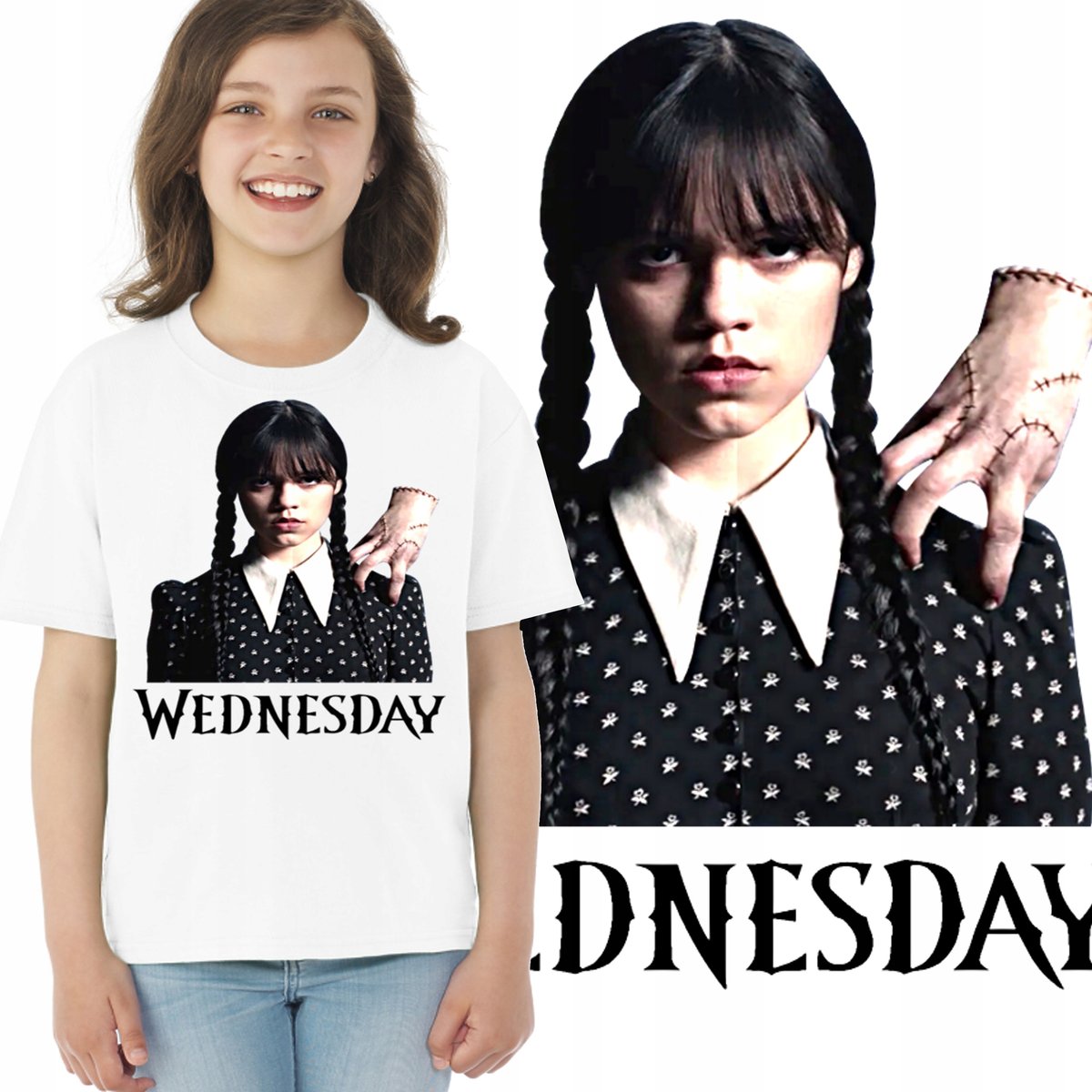 3169 Koszulka Dziecięca Wednesday Addams 128 - Inna marka | Sklep EMPIK.COM