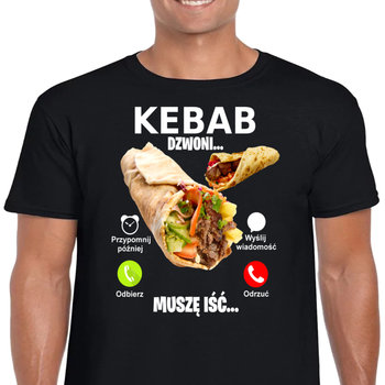 3284 Śmieszna Koszulka Kebab Dzwoni M Czarna - Inna marka