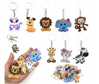 32x Bbreloki Do Kluczy Zawieszki Zwierzątka Silikonowe Zestaw Dla Dzieci