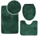 3cz komplet dywaników łazienkowych 45x75 OSLO TPR DESIGN  ciemna zieleń - Kontrast