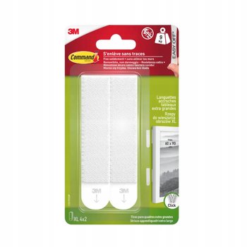 3M Command Rzepy Białe Duże XL Do Wieszania Obrazów 2szt - COMMAND