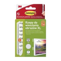 3M COMMAND RZEPY DO WIESZANIA OBRAZÓW XL DO 9KG 4 pary (8 rzepów) 3M