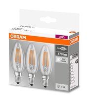 3Pak Żarówka Led E14 B40  4W = 40W 470Lm  4000K Neutralna 320° Filament Osram Base