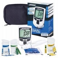 3w1 GLUKOMETR CHOLESTEROL KWAS MOCZOWY NOVAMA MULTICHECK PRO + PASKI ETUI Novama