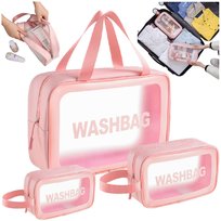 3w1 Kosmetyczka Przezroczysta Transparentna Podróżna Organizer Do Samolotu