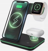 3w1 ładowarka indukcyjna 15W szybkie ładowanie Qi dla smartfonów w etui