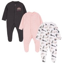 3x Bawełniane, kolorowe pajacyki z długim rękawem, OEKO-TEX 3-6 m 68 cm sarcia.eu
