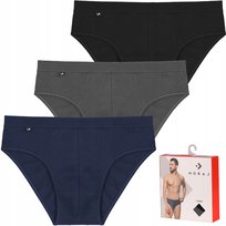 3X Bawełniane Slipy Męskie Majtki Slipki Moraj M