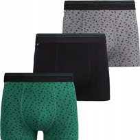 3X Bokserki Majtki Męskie Bawełniane Zestaw Wzorzyste Dopasowane Moraj M
