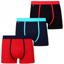 3X Bokserki Męskie Majtki Bawełniane Klasyczne Dopasowane Kolorowe Moraj Xl