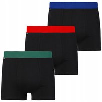 3X Bokserki Męskie Majtki Klasyczne Bawełniane Zestaw Komplet Moraj L