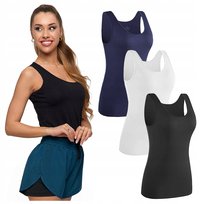 3x DAMSKI Tank TOP Bawełniany Moraj Podkoszulka Zestaw Komplet 3szt r. 4XL Moraj