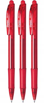 3x Długopis Pentel BK-417 automatyczny czerwony - Pentel