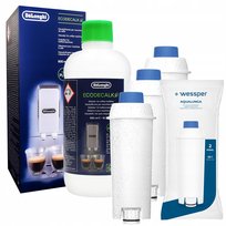 3x filtr Wessper do ekspresu Delonghi + Odkamieniacz DeLonghi 500 ml
