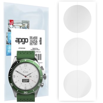 3x Folia hydrożelowa do Forever ICON AW-100 - apgo Smartwatch Hydrogel Protection Ochrona na ekran smartwatcha - apgo