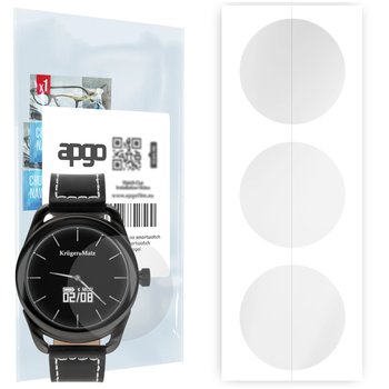 3x Folia hydrożelowa do Kruger&Matz Hybrid - apgo Smartwatch Hydrogel Protection Ochrona na ekran smartwatcha - apgo