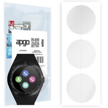 3x Folia hydrożelowa do Media-tech Round Watch GSM MT855 - apgo Smartwatch Hydrogel Protection Ochrona na ekran smartwatcha - apgo